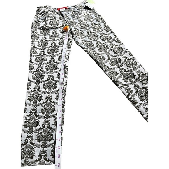 NWT Anthropologie Cartonnier Pants Charlie Ankle Siz 2 Brocade Jacquard Trousers - Picture 3 of 12